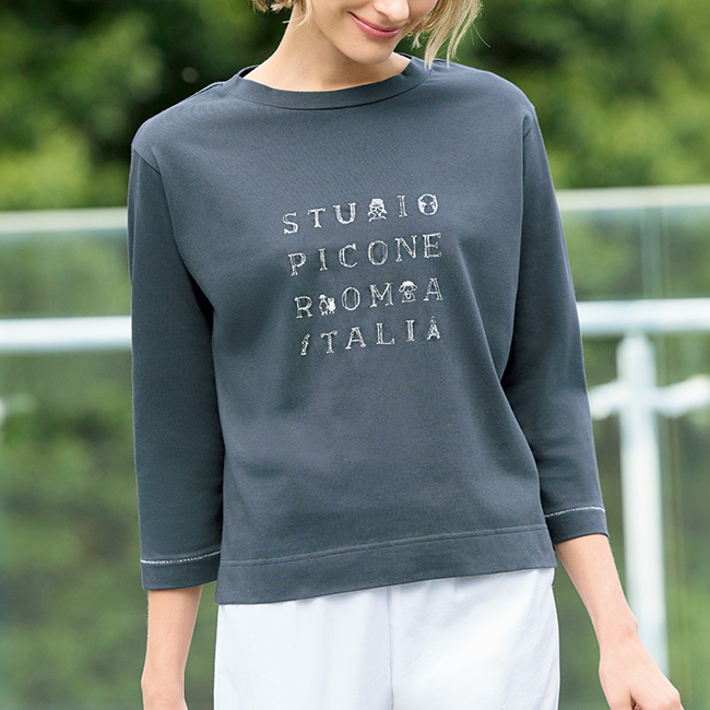 機能付き刺しゅうプルオーバー