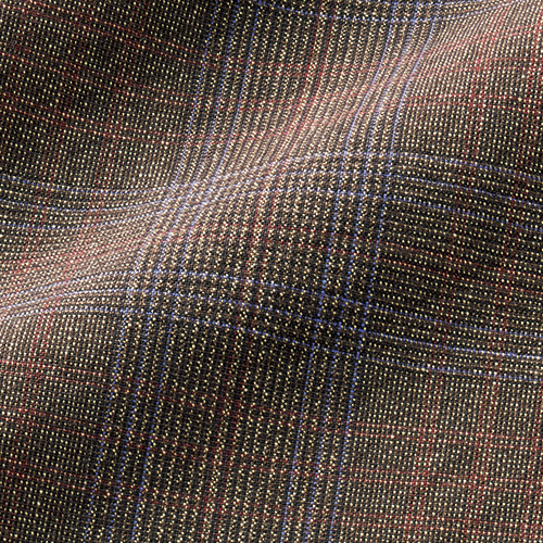 杢糸使いチェック･ストレッチ長袖シャツ