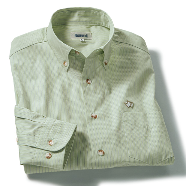 スーピマコットンストライプB.D.シャツ