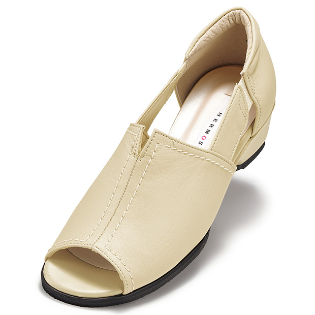 3Eソフトレザーオープントウサンダル