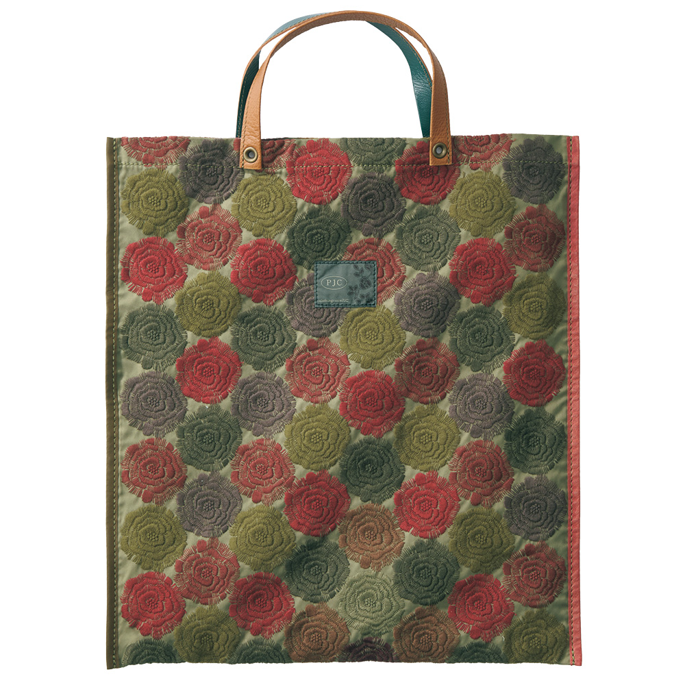 刺しゅう入りトートバッグ／モネのバラ