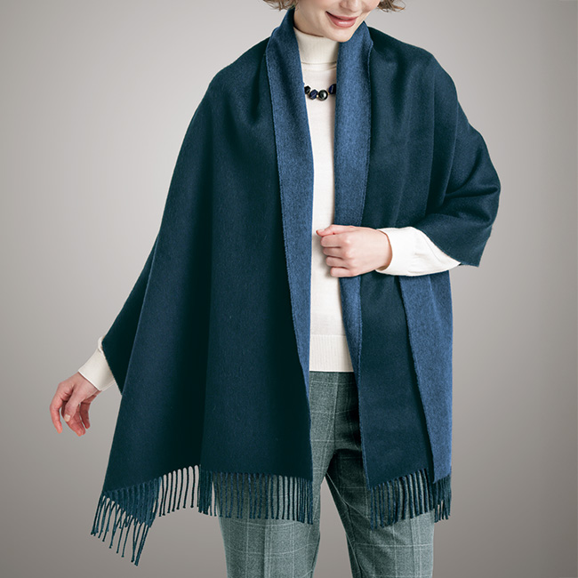 ダブルフェイスカシミヤストール