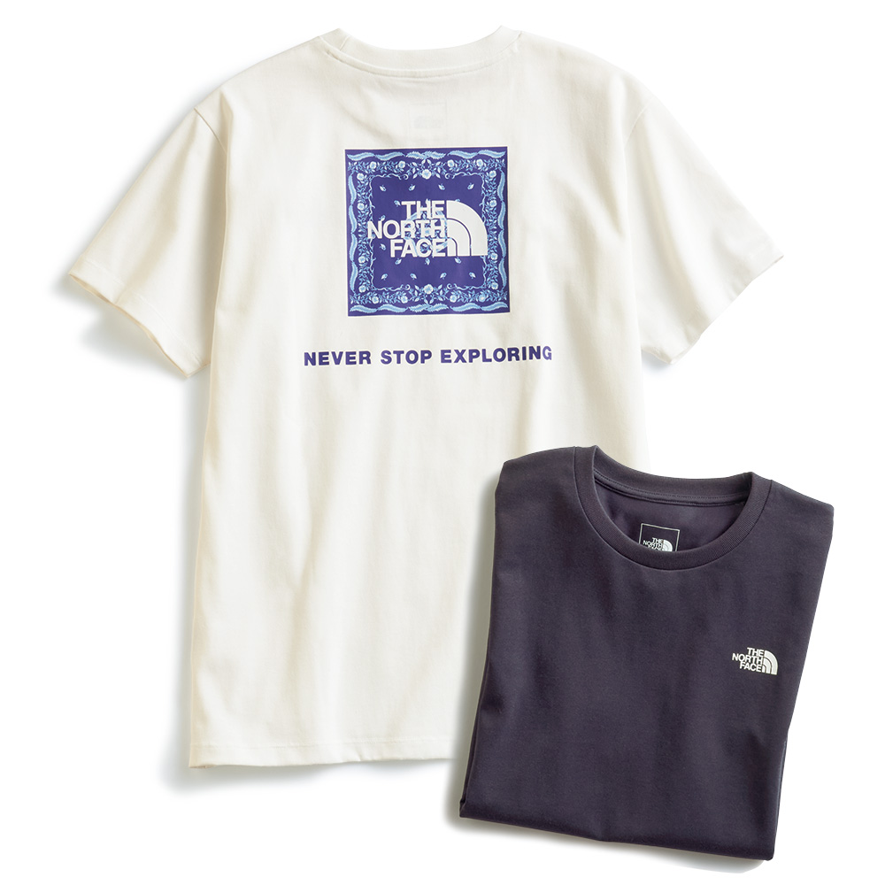 ショートスリーブバンダナスクウェアロゴティー/2色セット