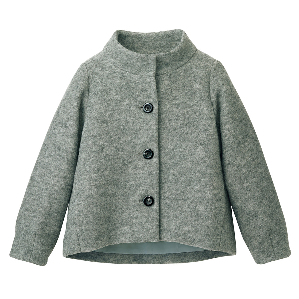 スライバーニットショートコート