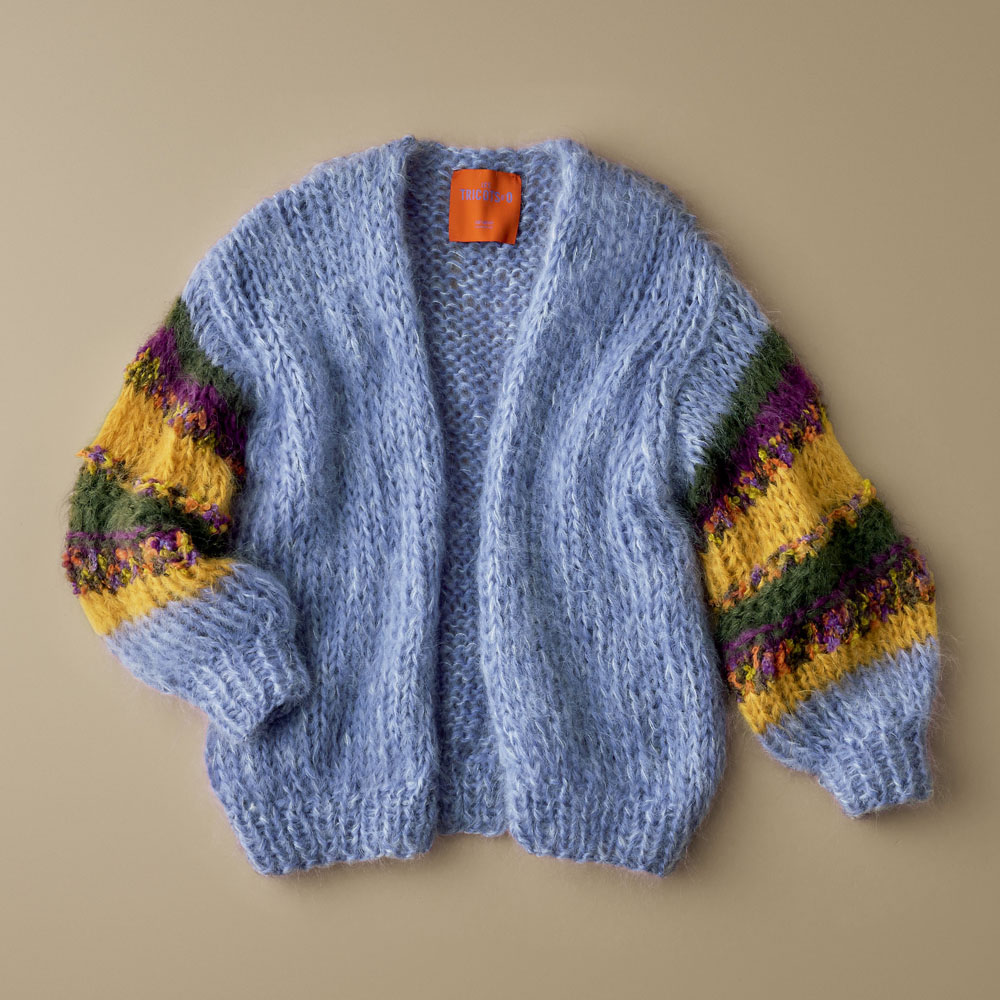 レ トリコ ドール 手編みモヘヤ混カーディガン | ライトアップ  