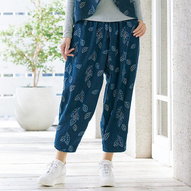 カットジャカードパンツ