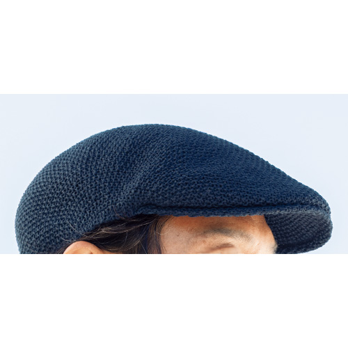 洗える麻混ニットハンチング