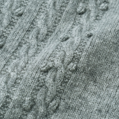 ラムウール柄編みベスト