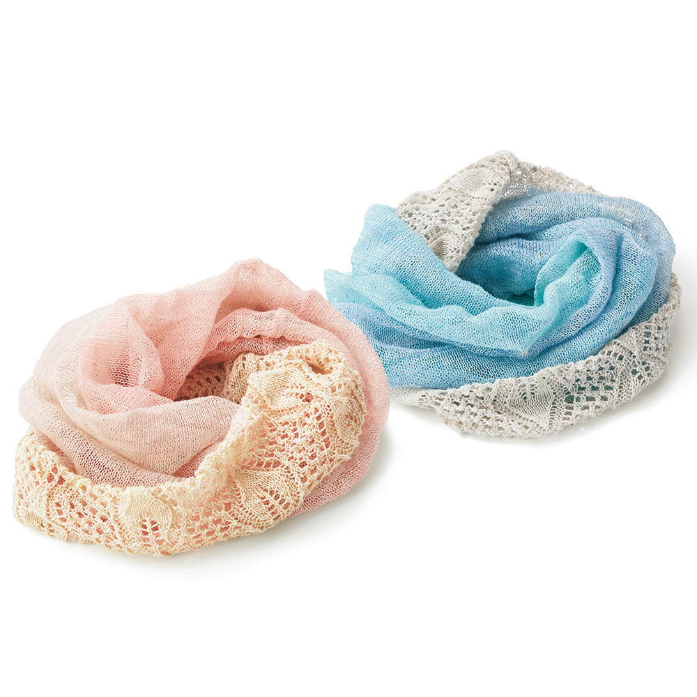 シルク混スヌード2色セット