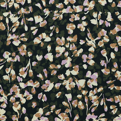 クリスタルプリーツ･小花柄ボトルネックプルオーバー