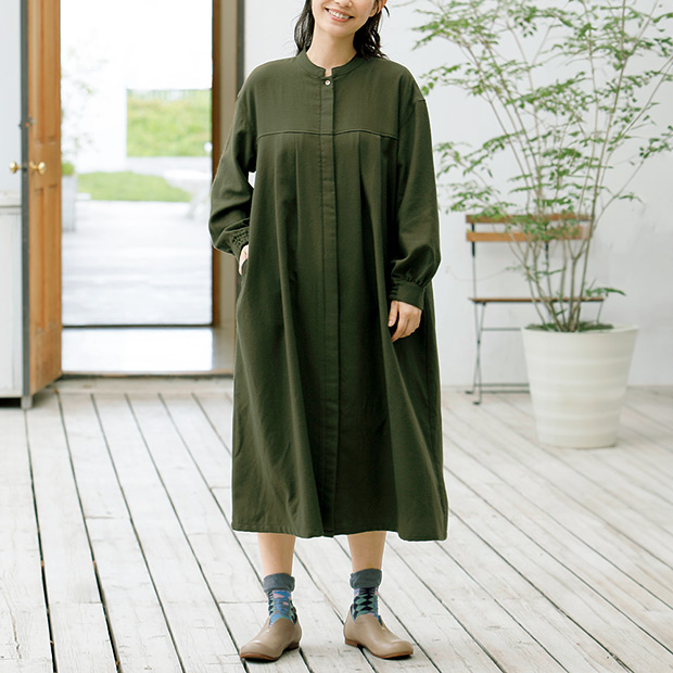 ウールコットンツイルワンピース／当社限定モデル