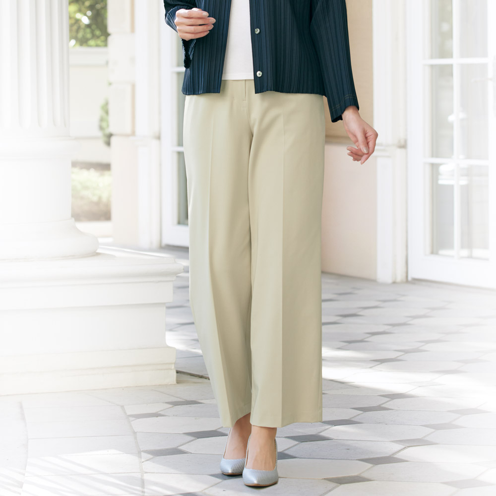 セリッシュドライ･ストレッチストレートワイドパンツ