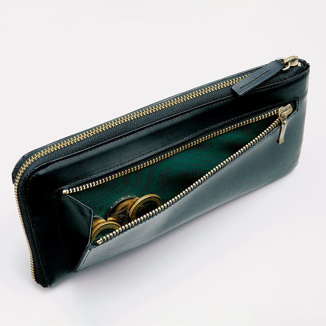 ヨブス工房の生地で作ったウォレット／L字ファスナー