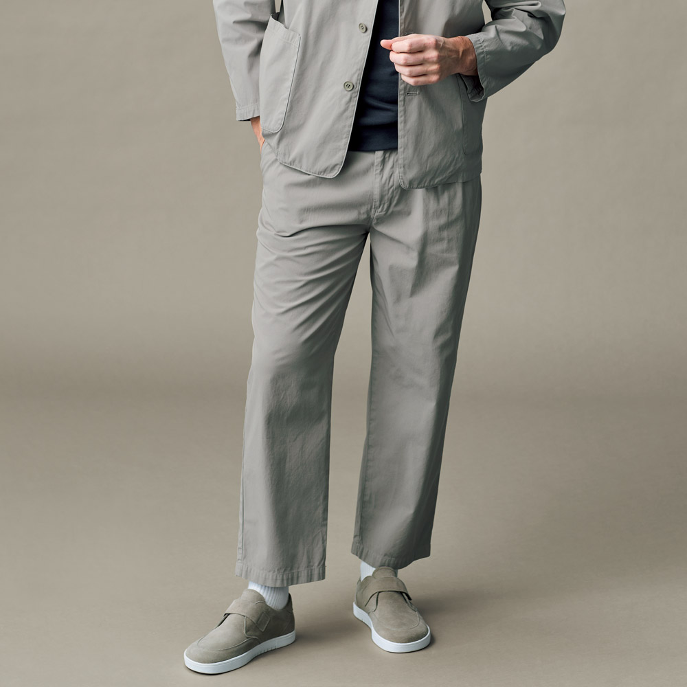 強撚コットンツイル･製品染めイージースラックス