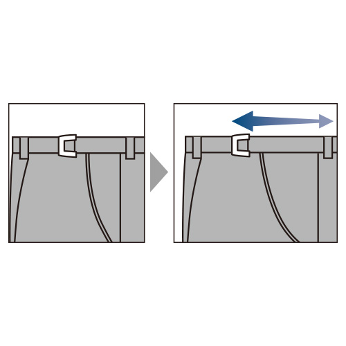 麻混･吸汗速乾･遮熱ストレッチスラックス