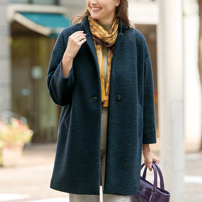 スーパーファインウール･リブハイネックプルオーバー