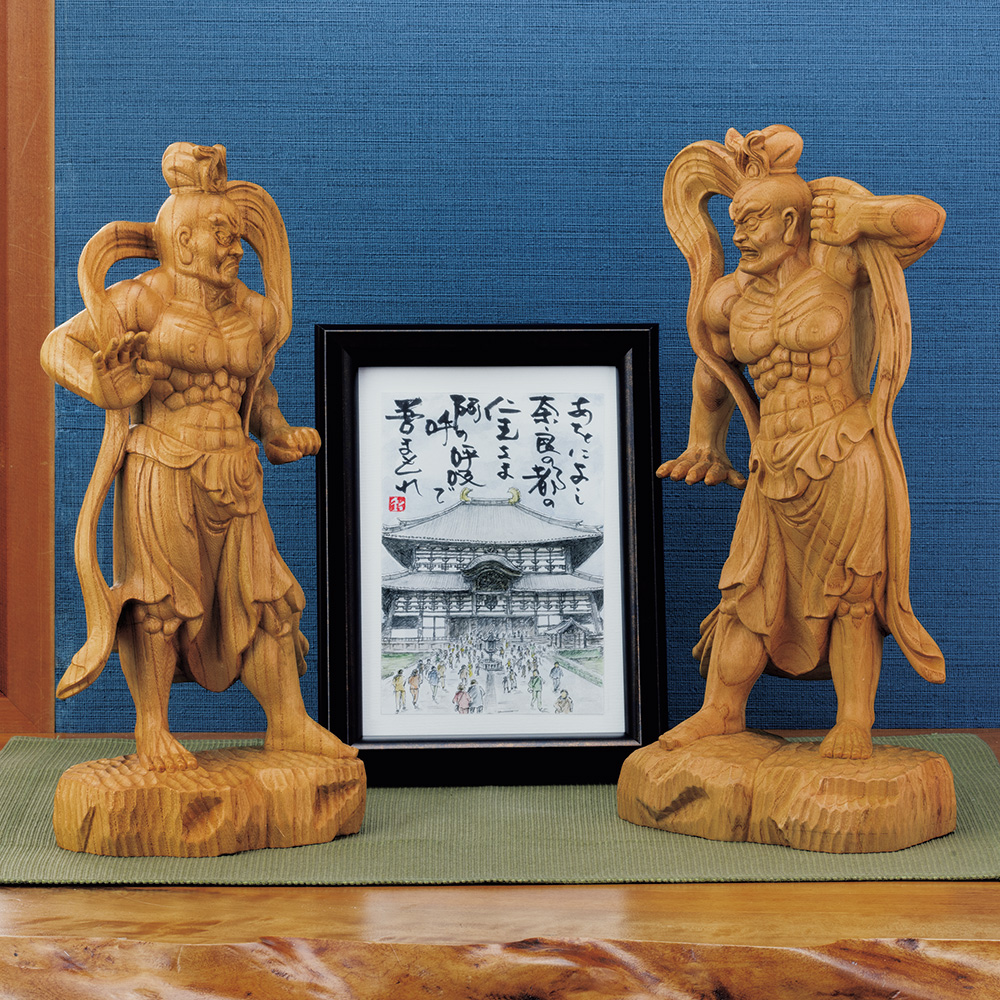 欅手彫り／仁王像