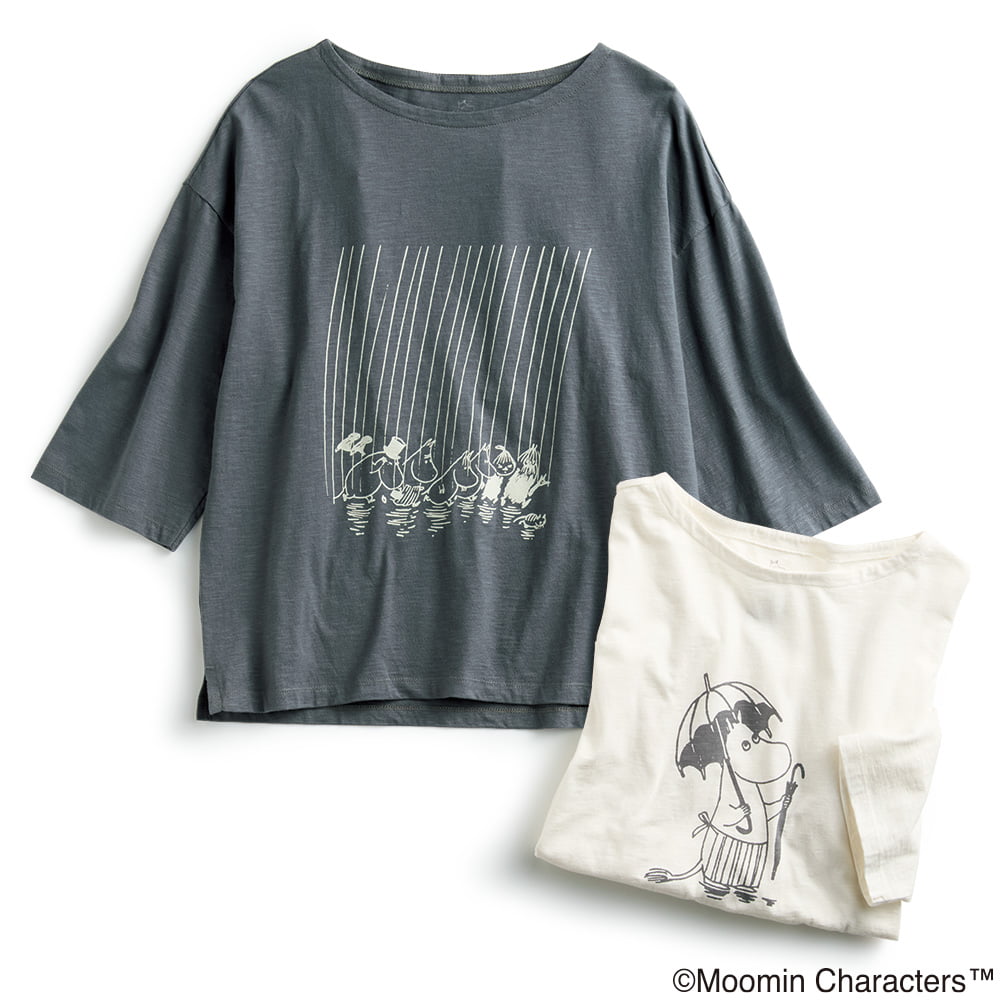 オーガニックコットンムーミンTシャツ／2色セット