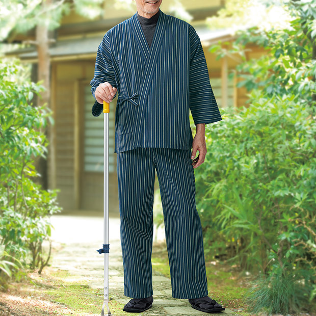 伊勢木綿／着物地の作務衣