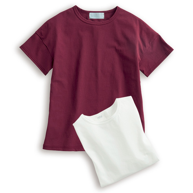コットン強撚半袖Tシャツ／2色セット