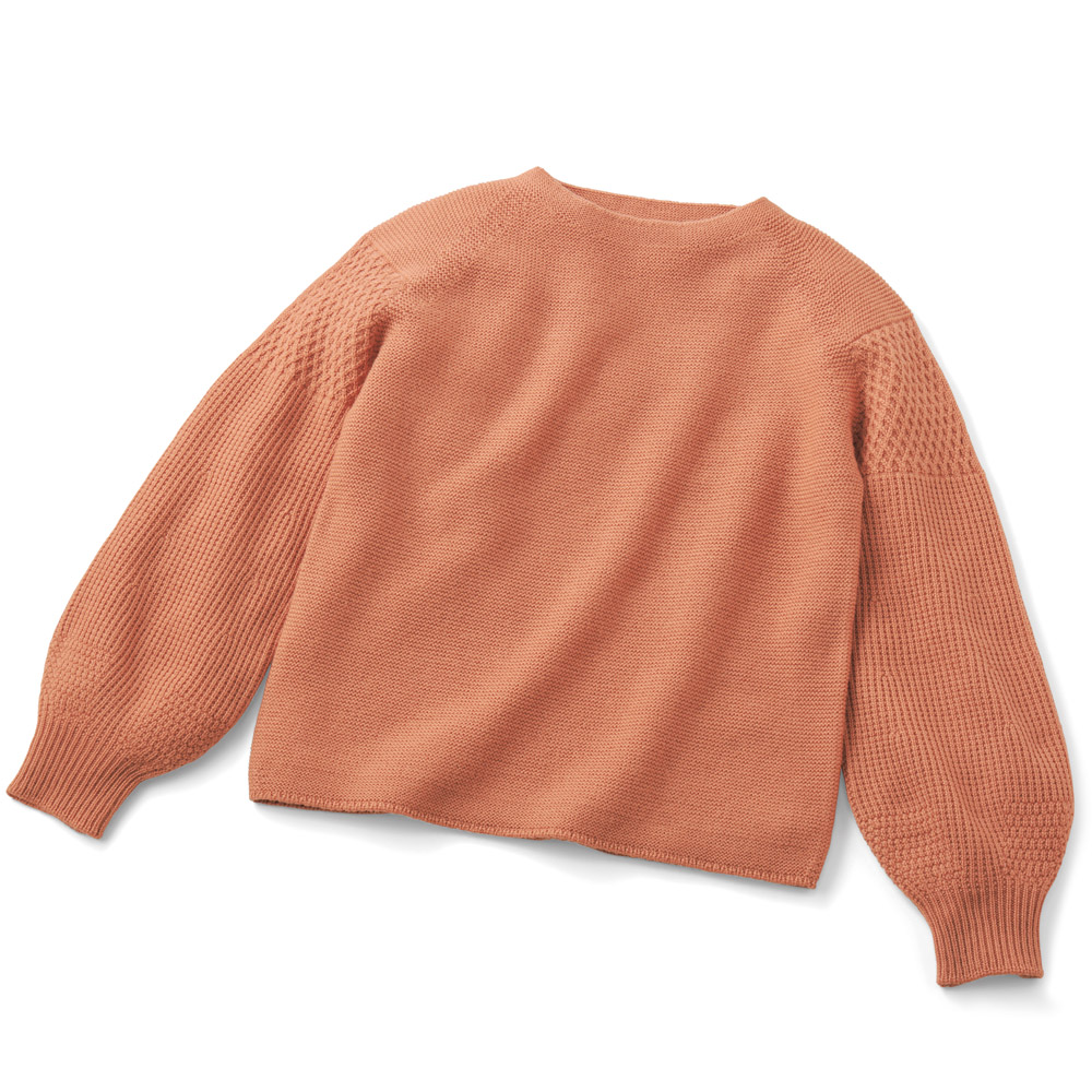 ホールガーメント袖デザインプルオーバー