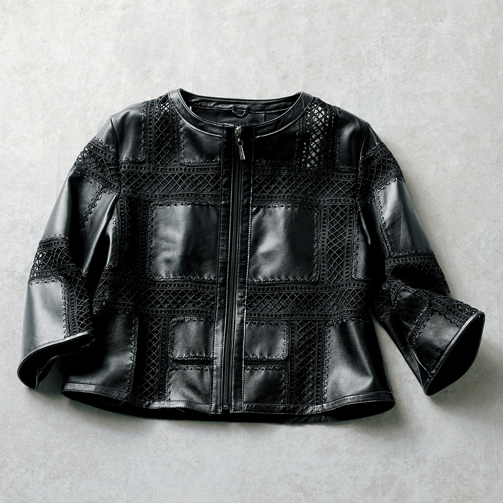 レース使いのラムレザージャケット