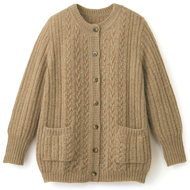 ファインアルパカカーディガン