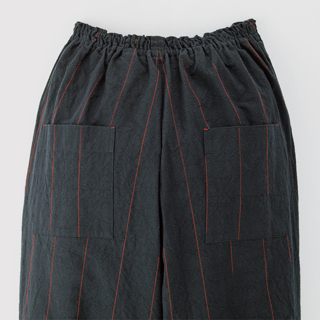 綿絣デザインパンツ