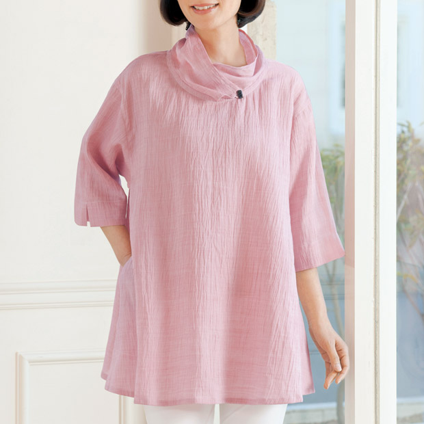 近江の麻布･一枚襟プルオーバー