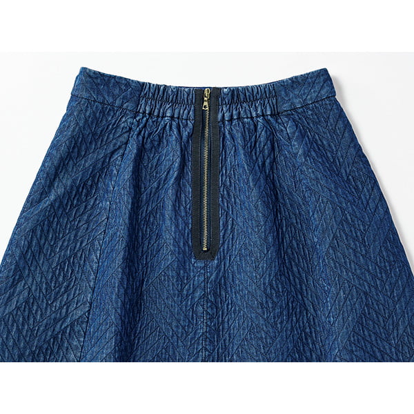 中わたキルティングデニムスカート