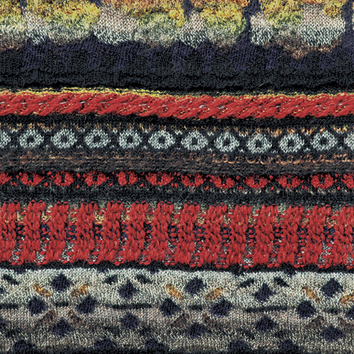 ジャカードフード付きカーディガン