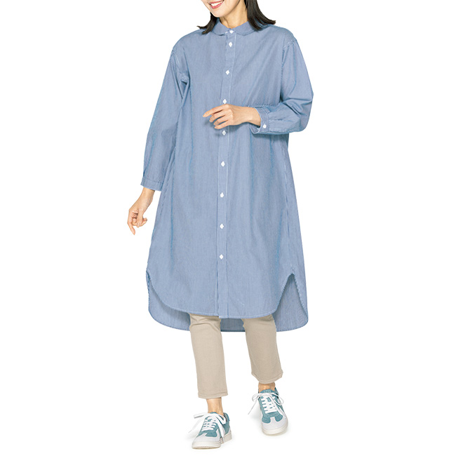 ラウンドカラーワンピース