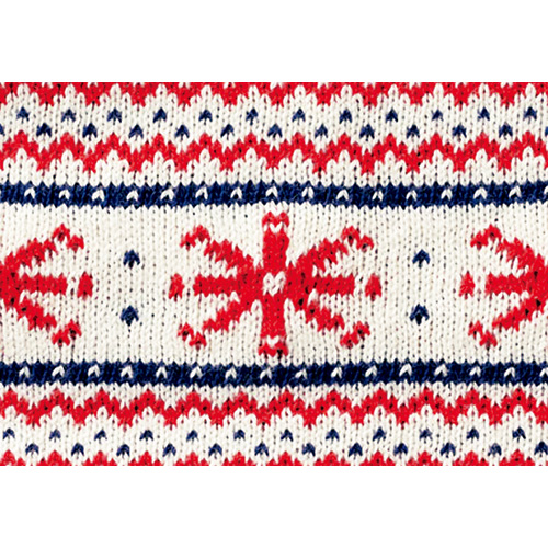 雪結晶柄・フリースベスト