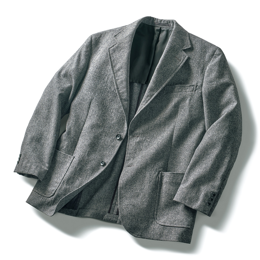 洗えるウール混ツイードジャケット