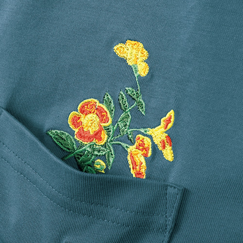 ショートスリーブFDフラワーロゴワンピースクルー