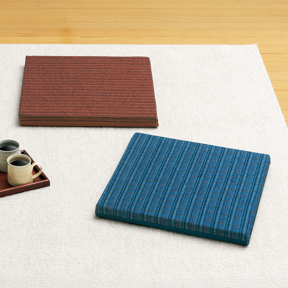 唐桟縞ウレタン座布団（同色2枚組）