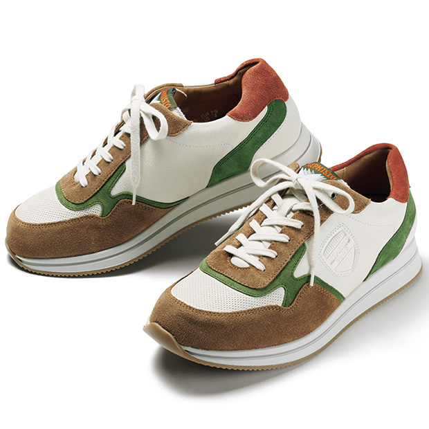 スウェードコンビレザースニーカー