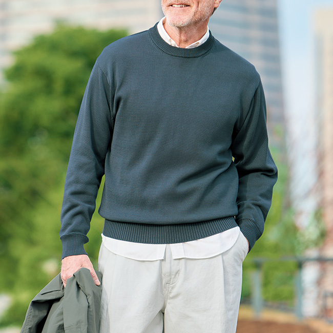 シルケットコットンセーター