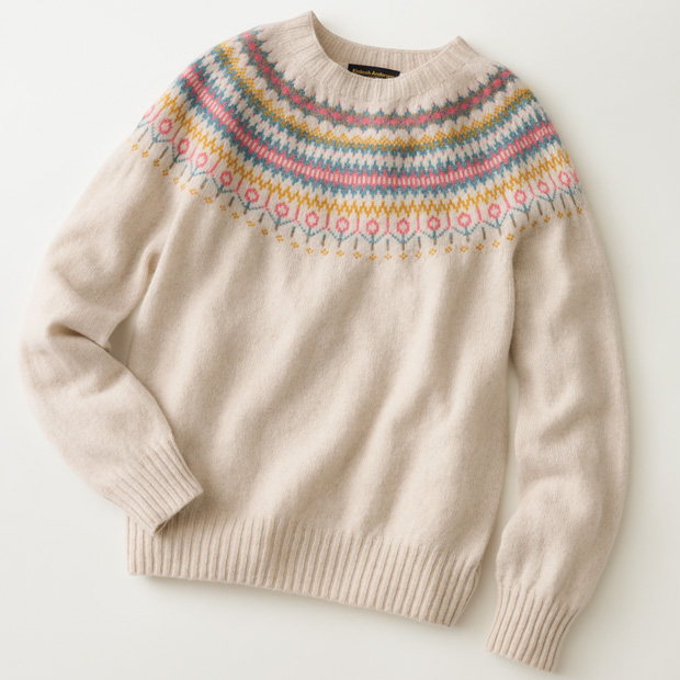 フェアアイル柄･ニットプルオーバー