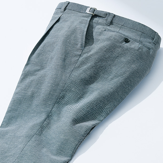 麻混･吸汗速乾･遮熱ストレッチスラックス