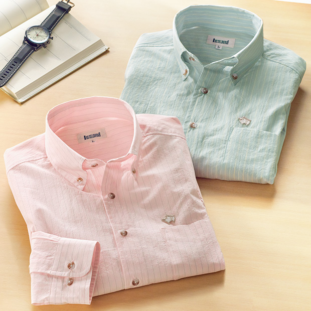 装いを彩るワッシャーストライプシャツ