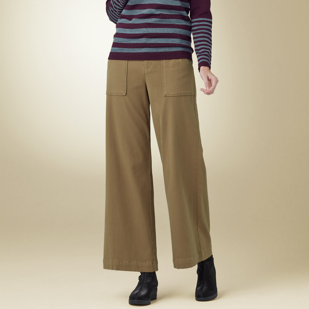 裏起毛ストレッチワイドパンツ