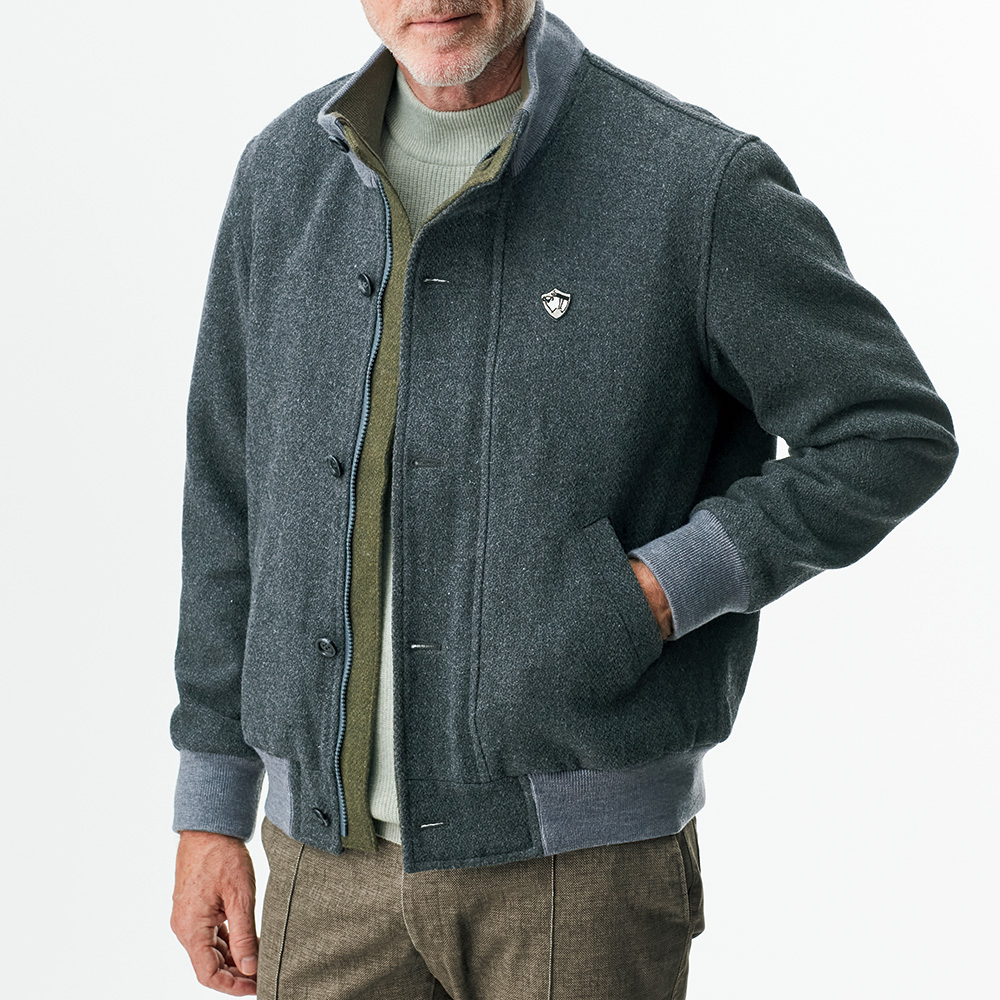 エクストラスーパーファインウール･畦編みモックネックセーター