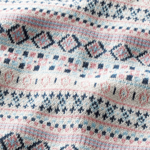 洗えるシルク混･フェアアイルモチーフセーター