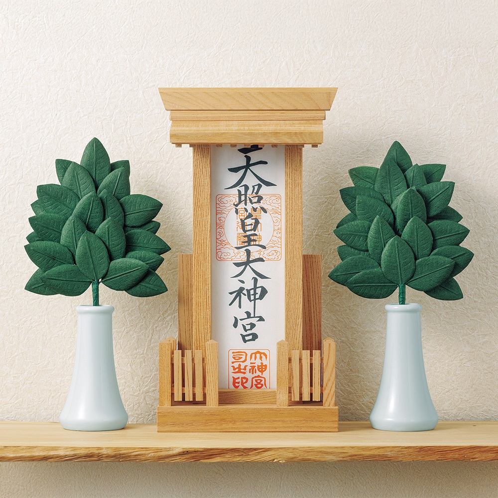 御祈祷済み越前和紙の榊（榊立て付き）