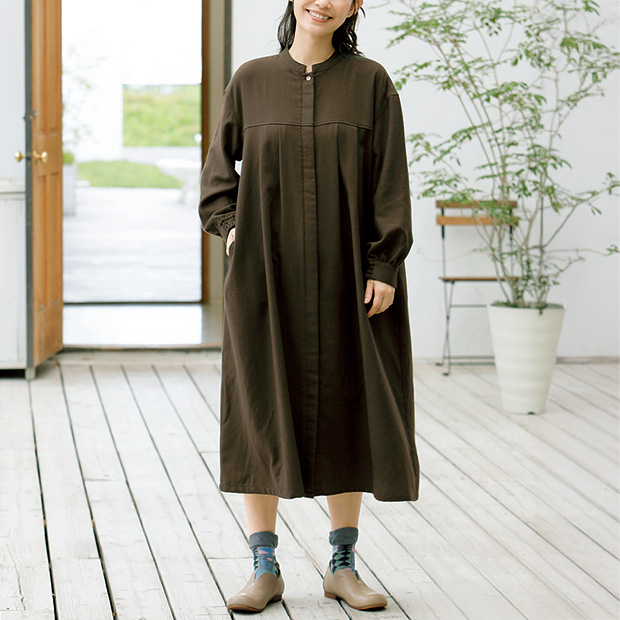 ウールコットンツイルワンピース／当社限定モデル