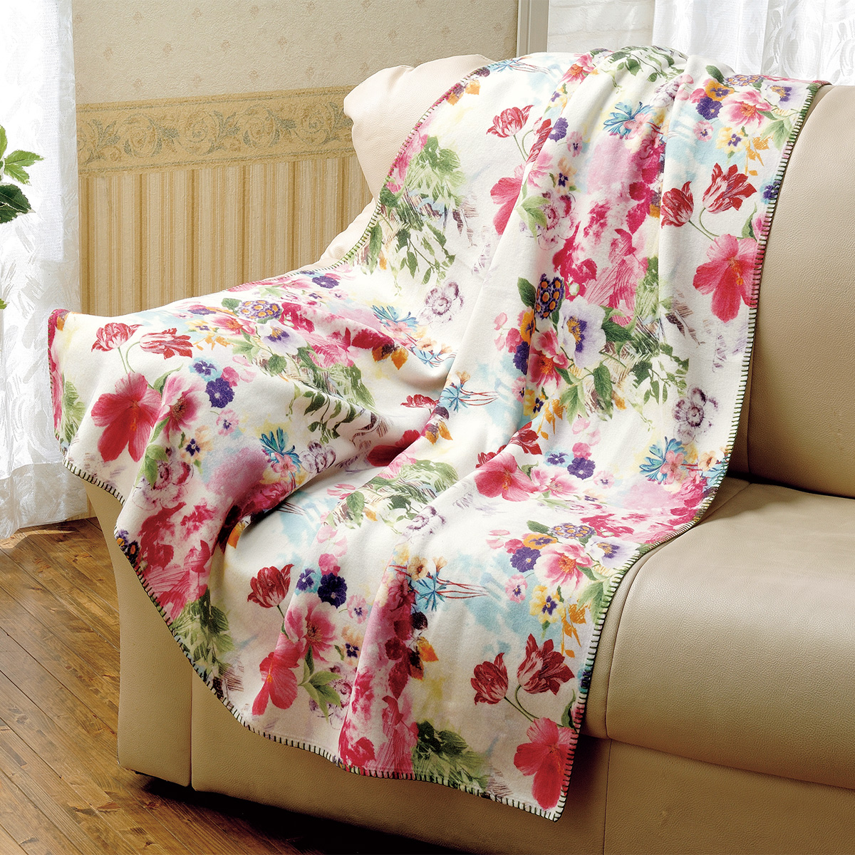 フラッティ社 イタリア製フラワープリントスローケット ライトアップオンラインストア