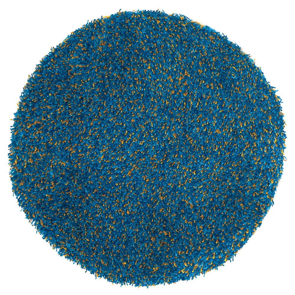 リネンのカットパイルのサークルラグ