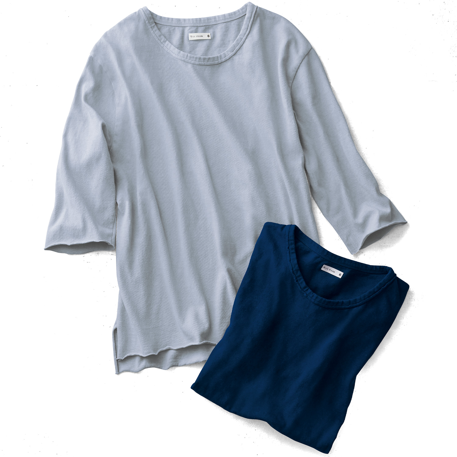 コットンクルーネックTシャツ／2色セット