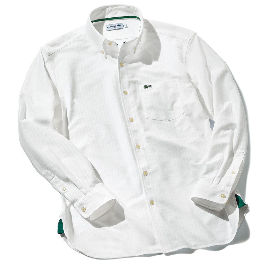 ジャカードストライプ･ジャージーB.D.シャツ